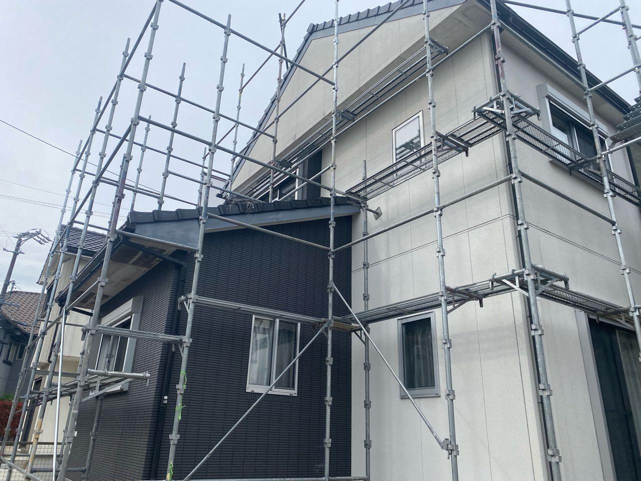 【足場設置工事】設置中