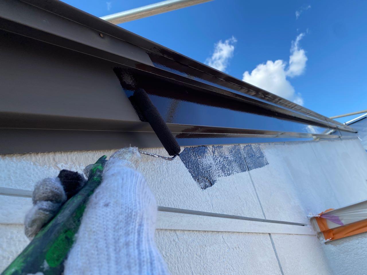 【破風・鼻隠し塗装】下塗り