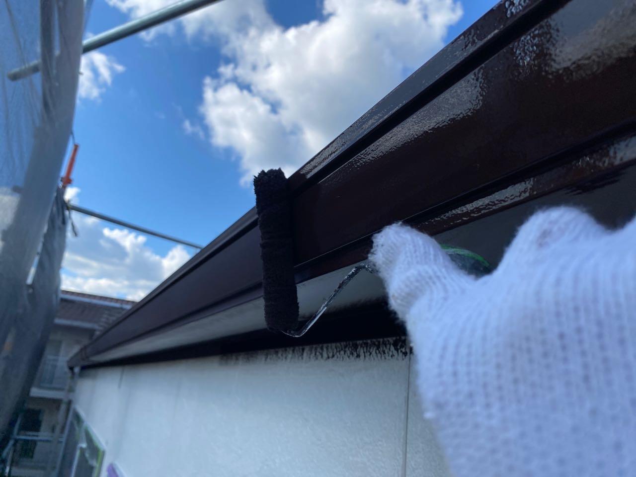 【雨樋塗装】下塗り