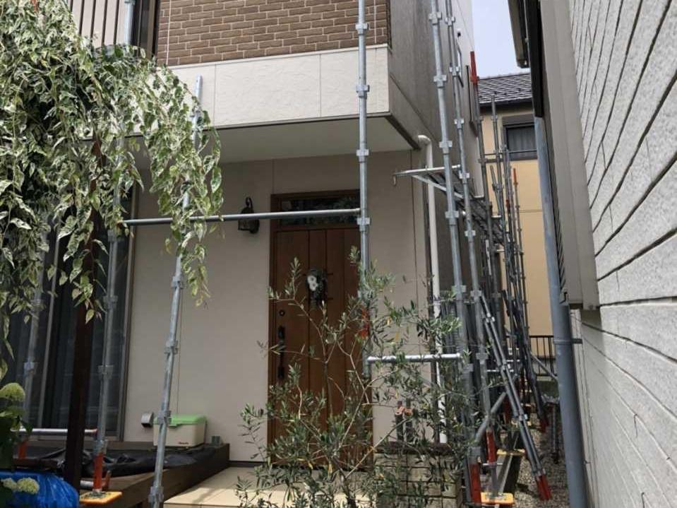 【足場設置工事】設置中