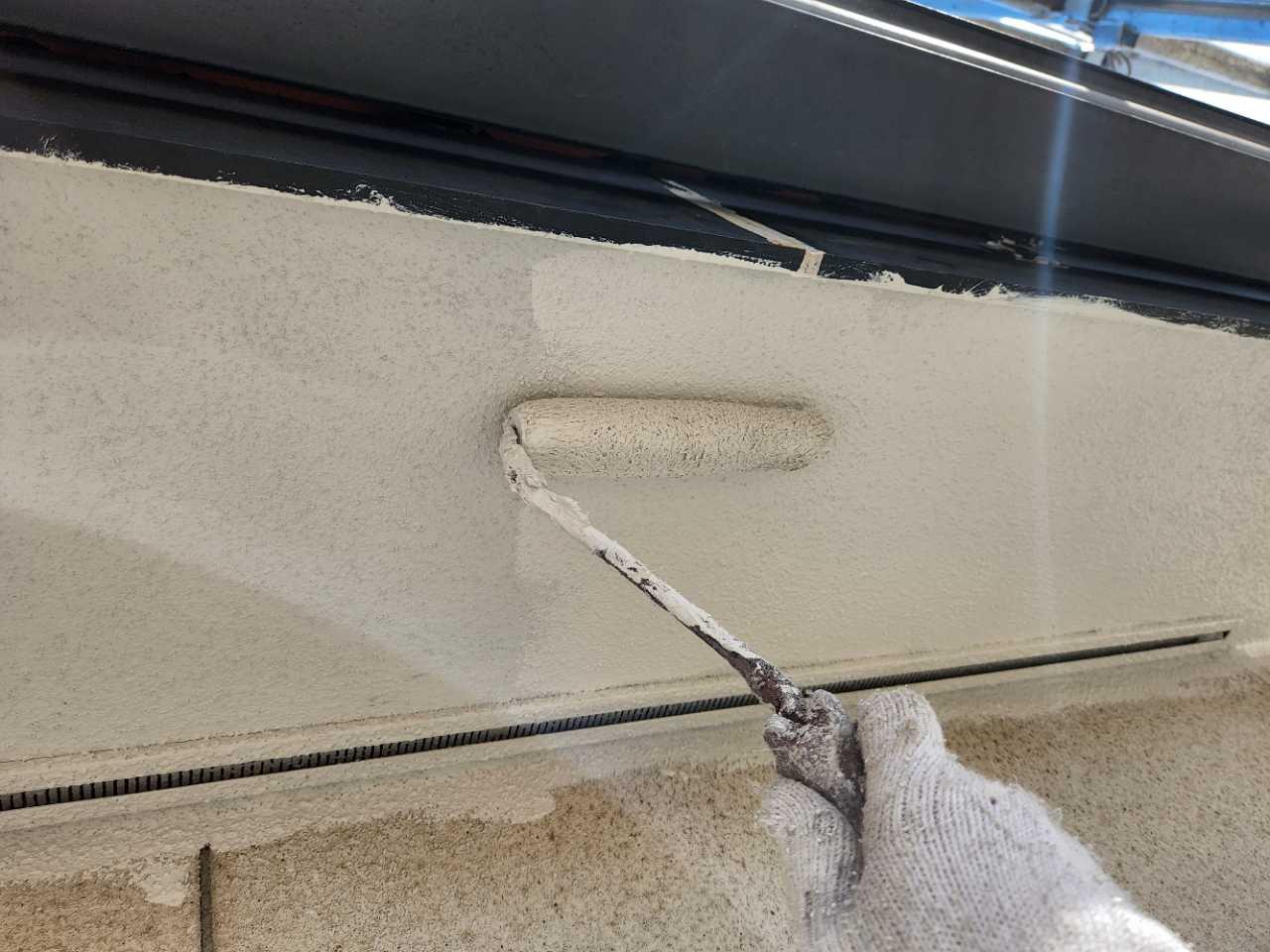 【軒天塗装】上塗り