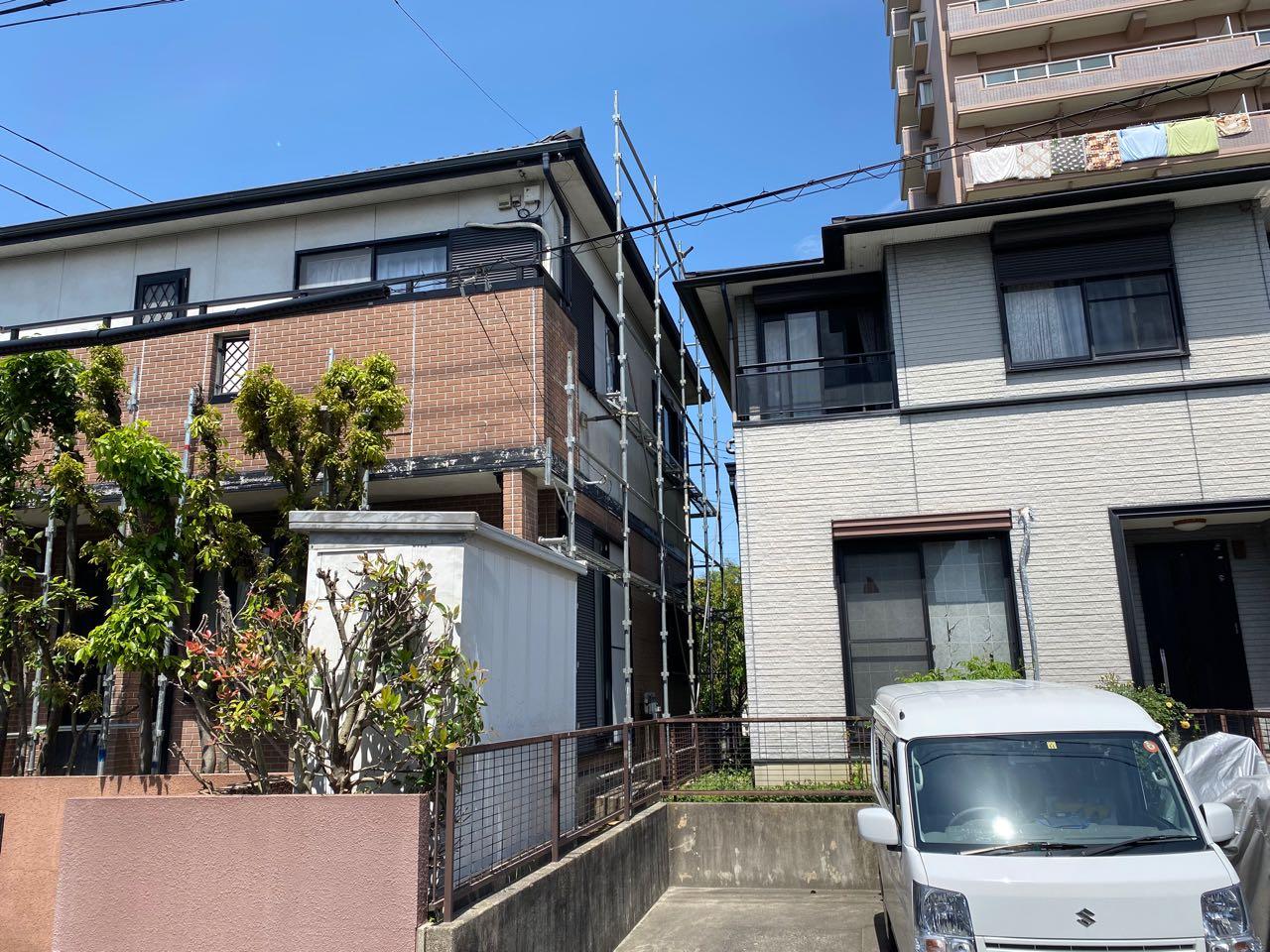 【足場設置工事】設置中