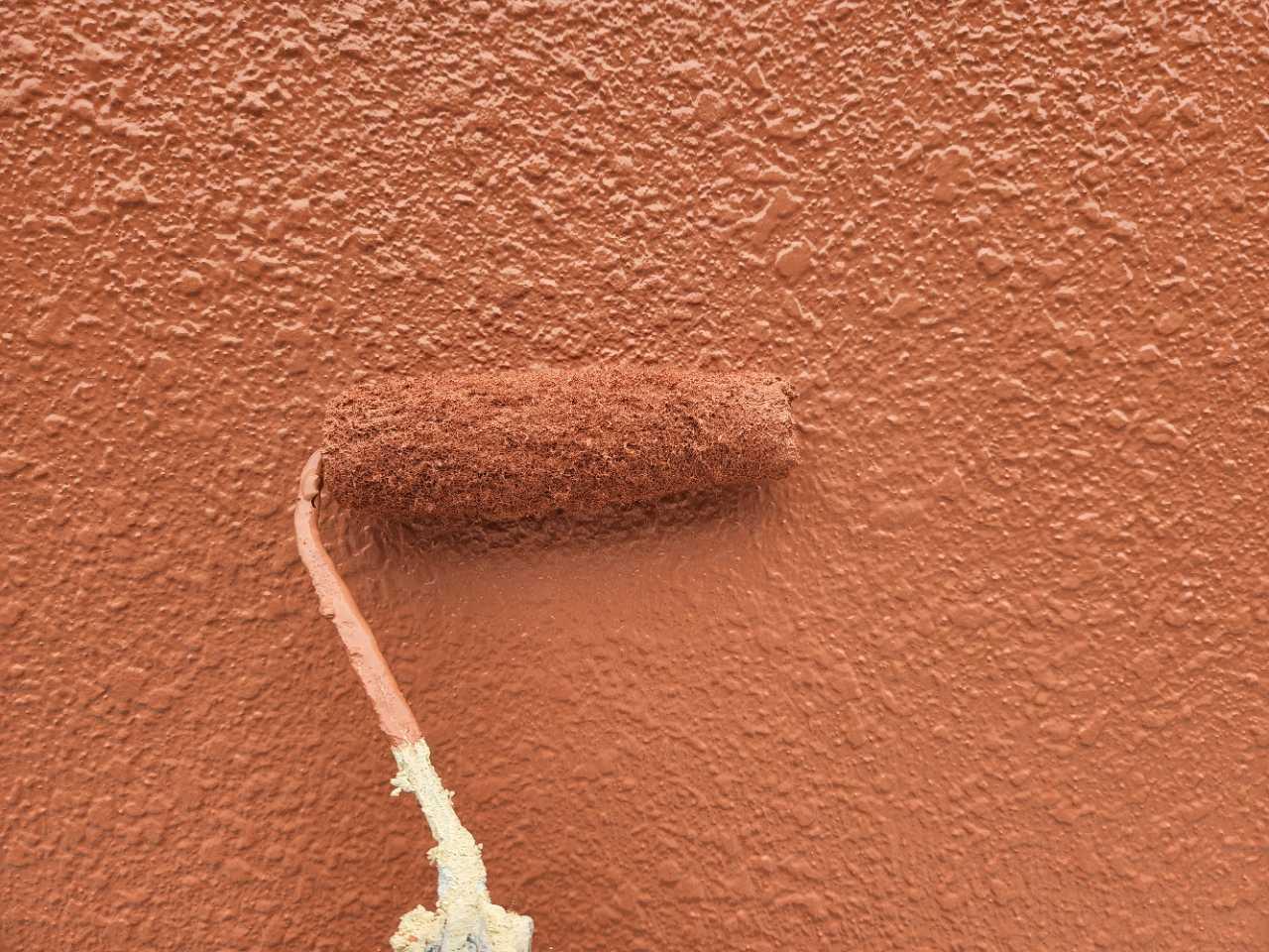 【擁壁塗装】仕上げ塗装2回目