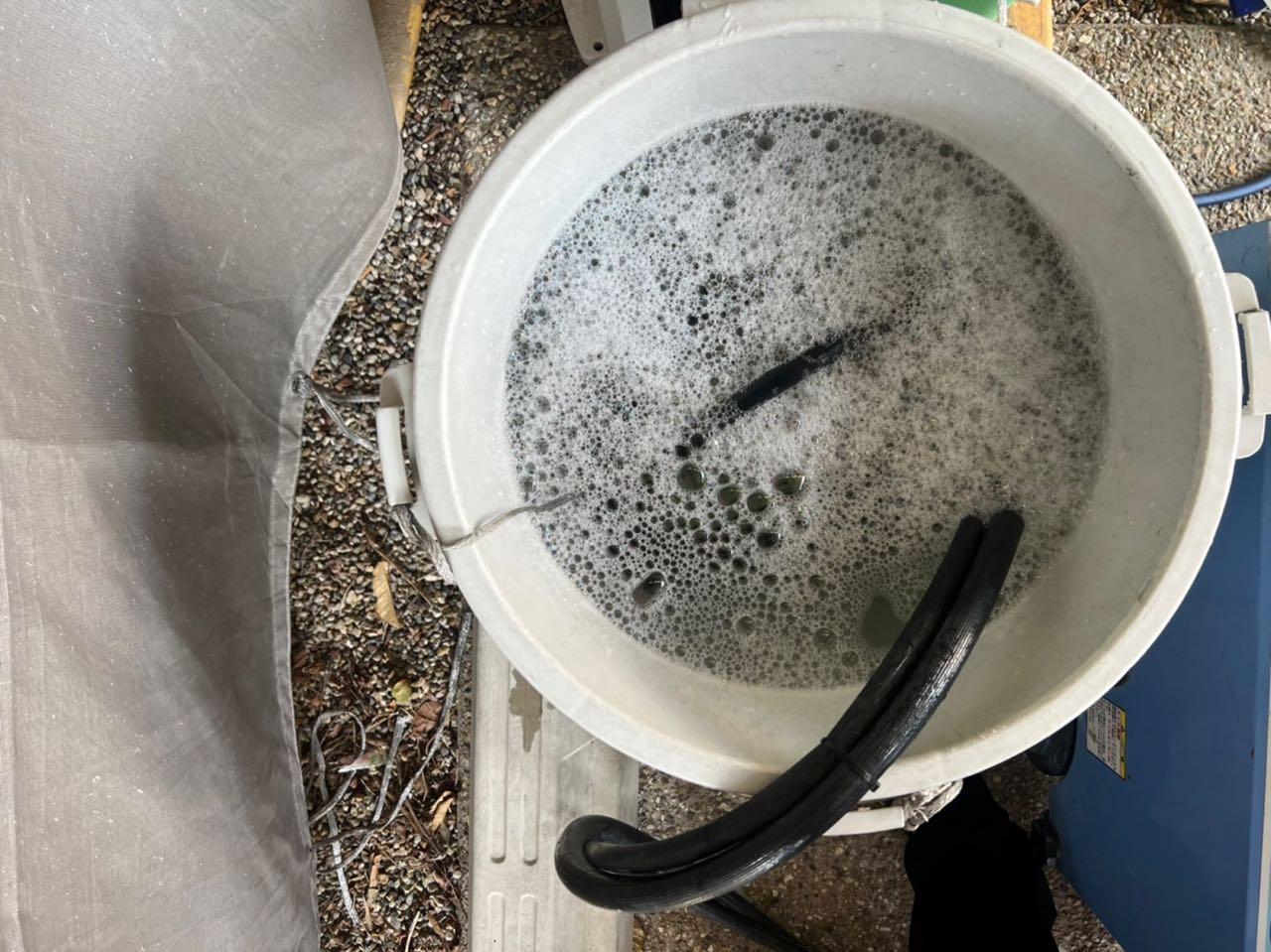 【バイオ洗剤準備】洗浄液攪拌