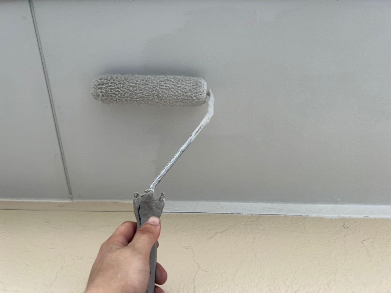 【軒天塗装】下塗り