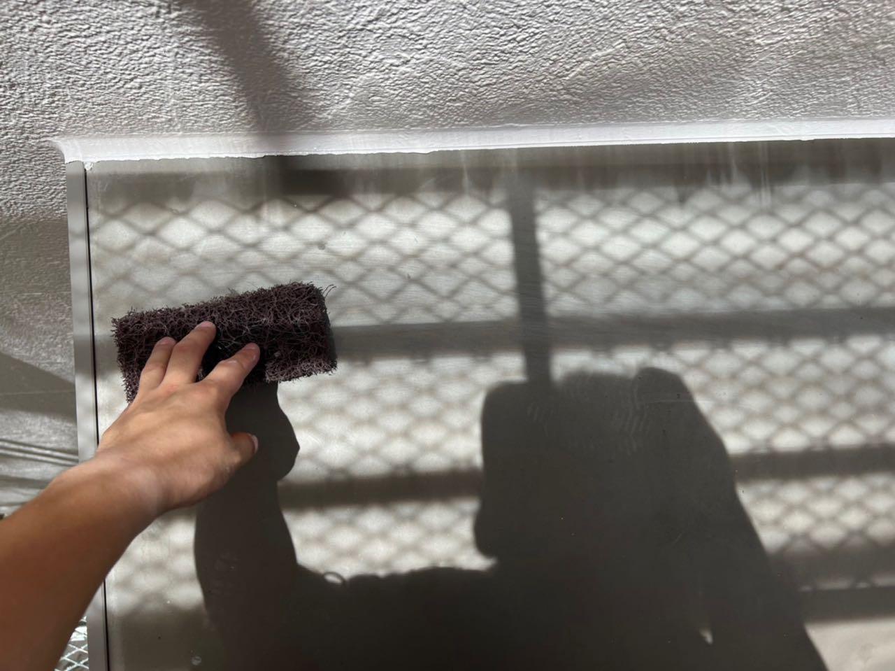 【庇塗装】ケレン作業