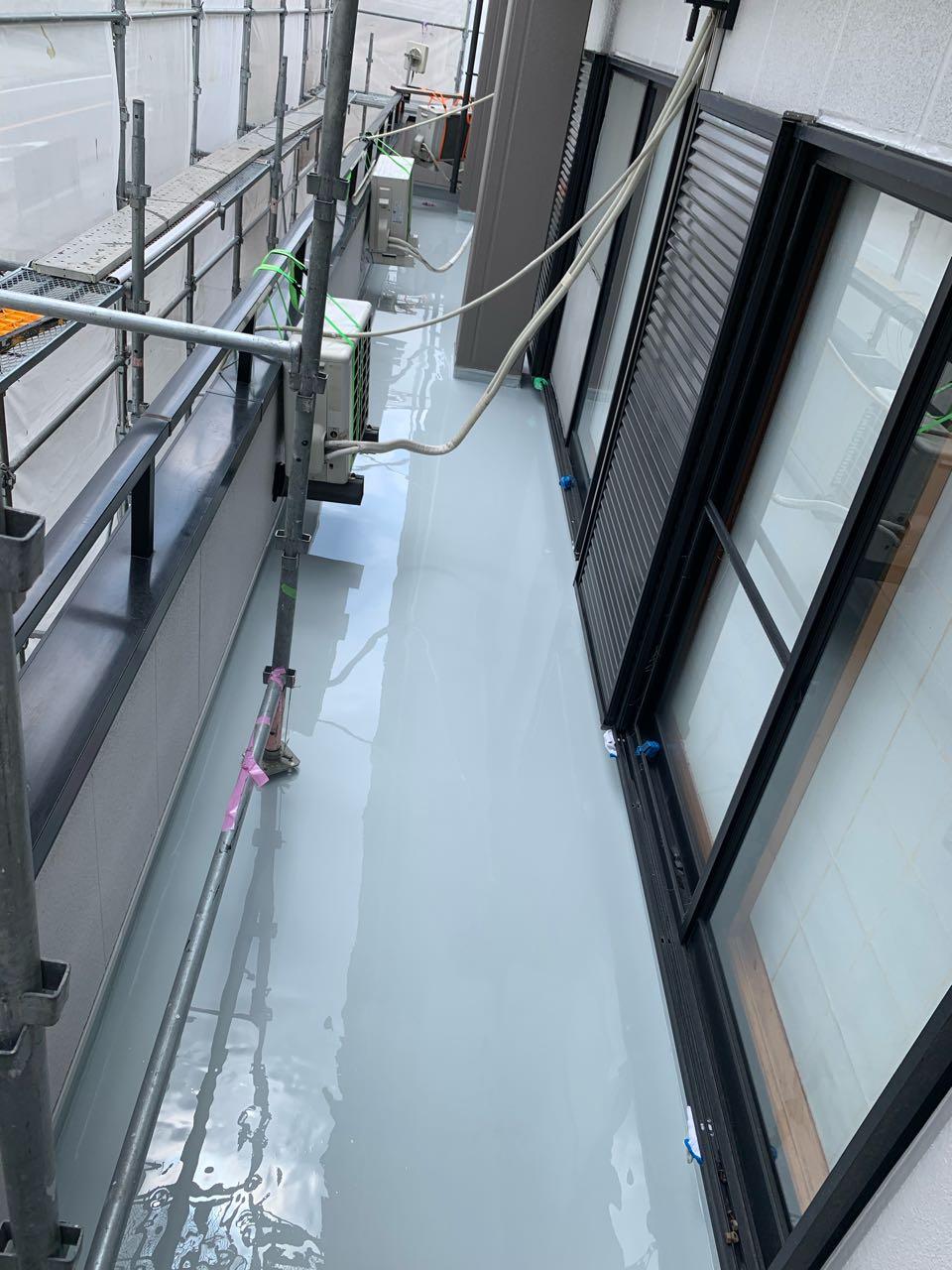 【防水工事】ウレタン防水塗布2回目
