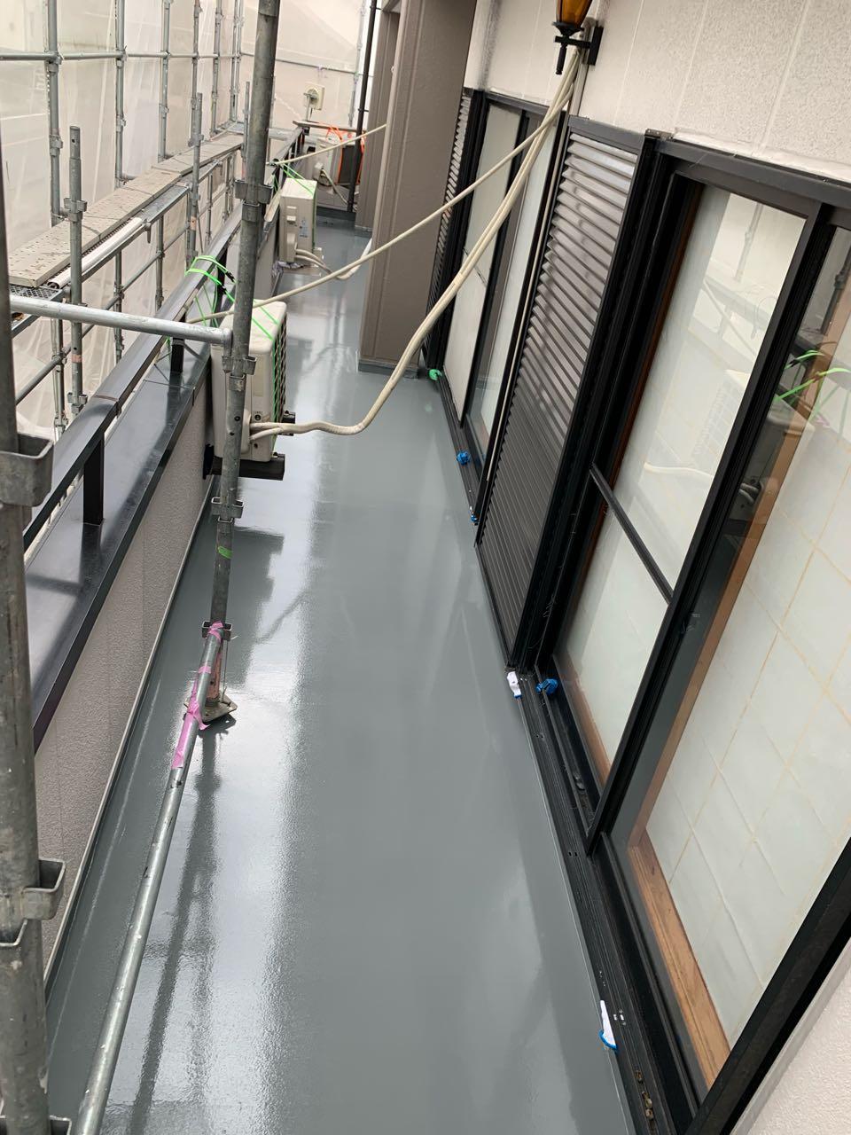 【防水工事】トップコート塗布