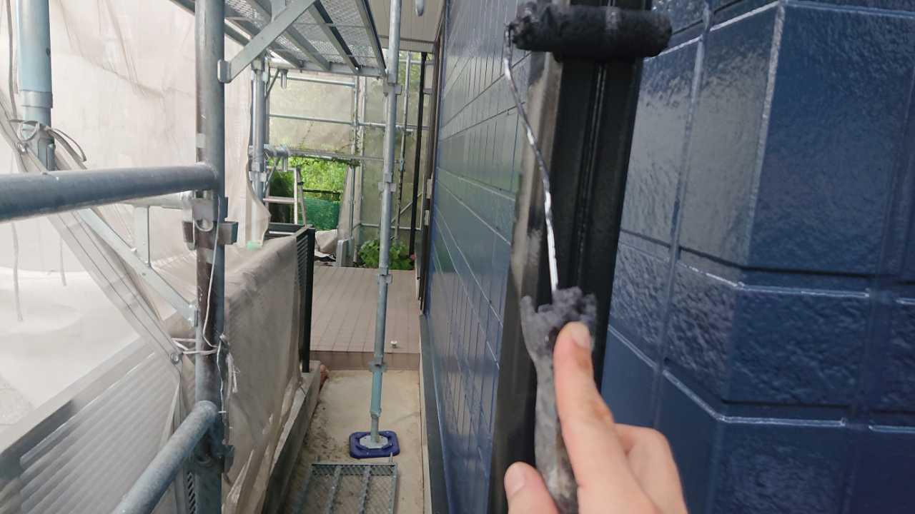 【雨樋塗装】上塗り