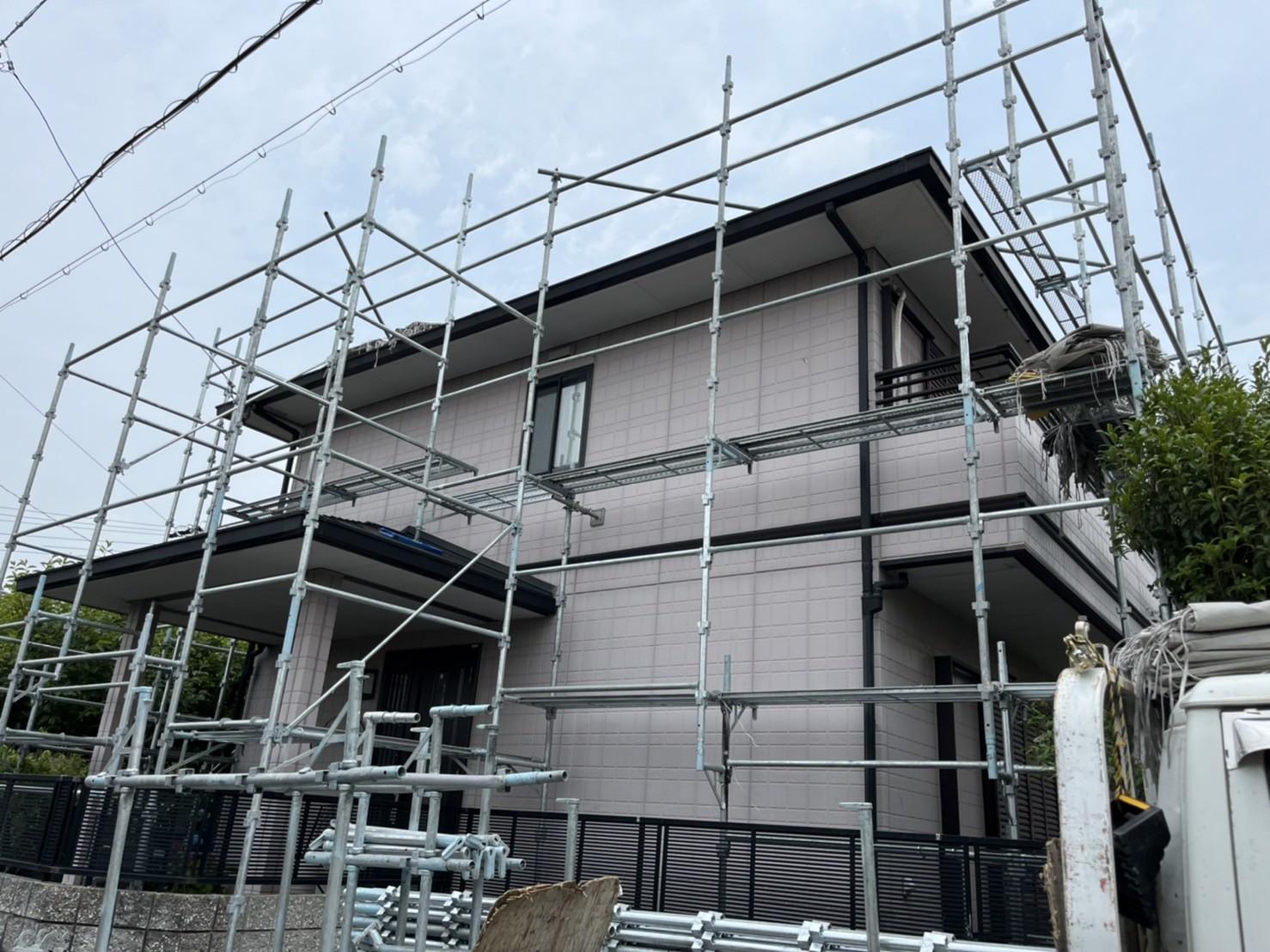 【足場設置工事】設置中