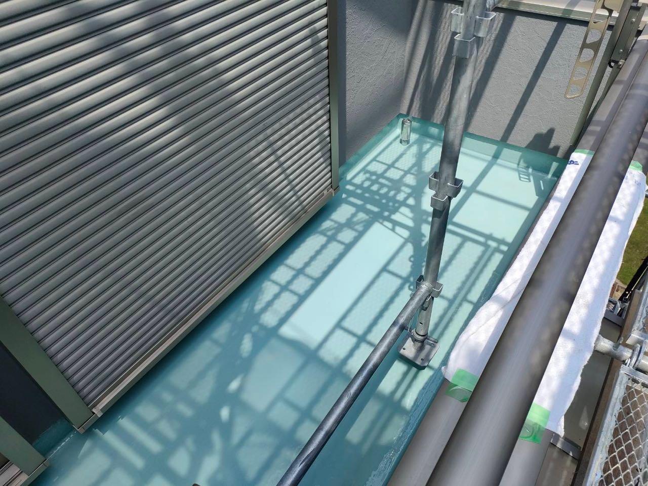 【防水工事】ウレタン防水塗布1回目