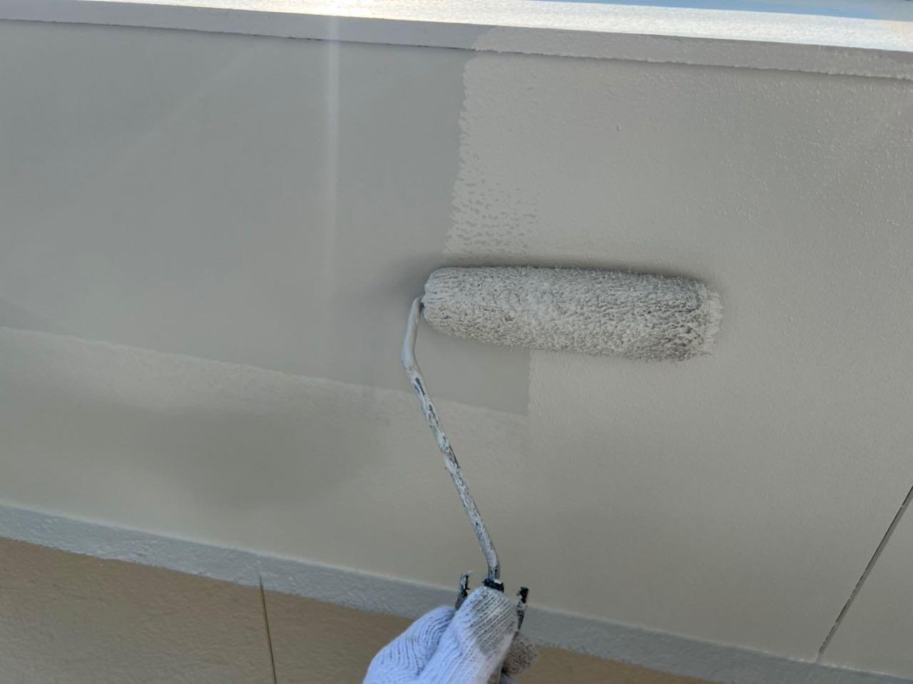 【軒天塗装】上塗り