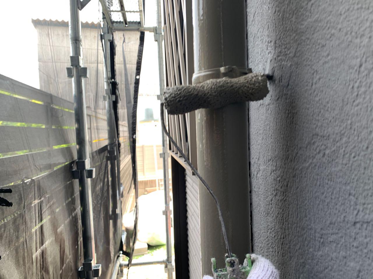 【雨樋塗装】上塗り