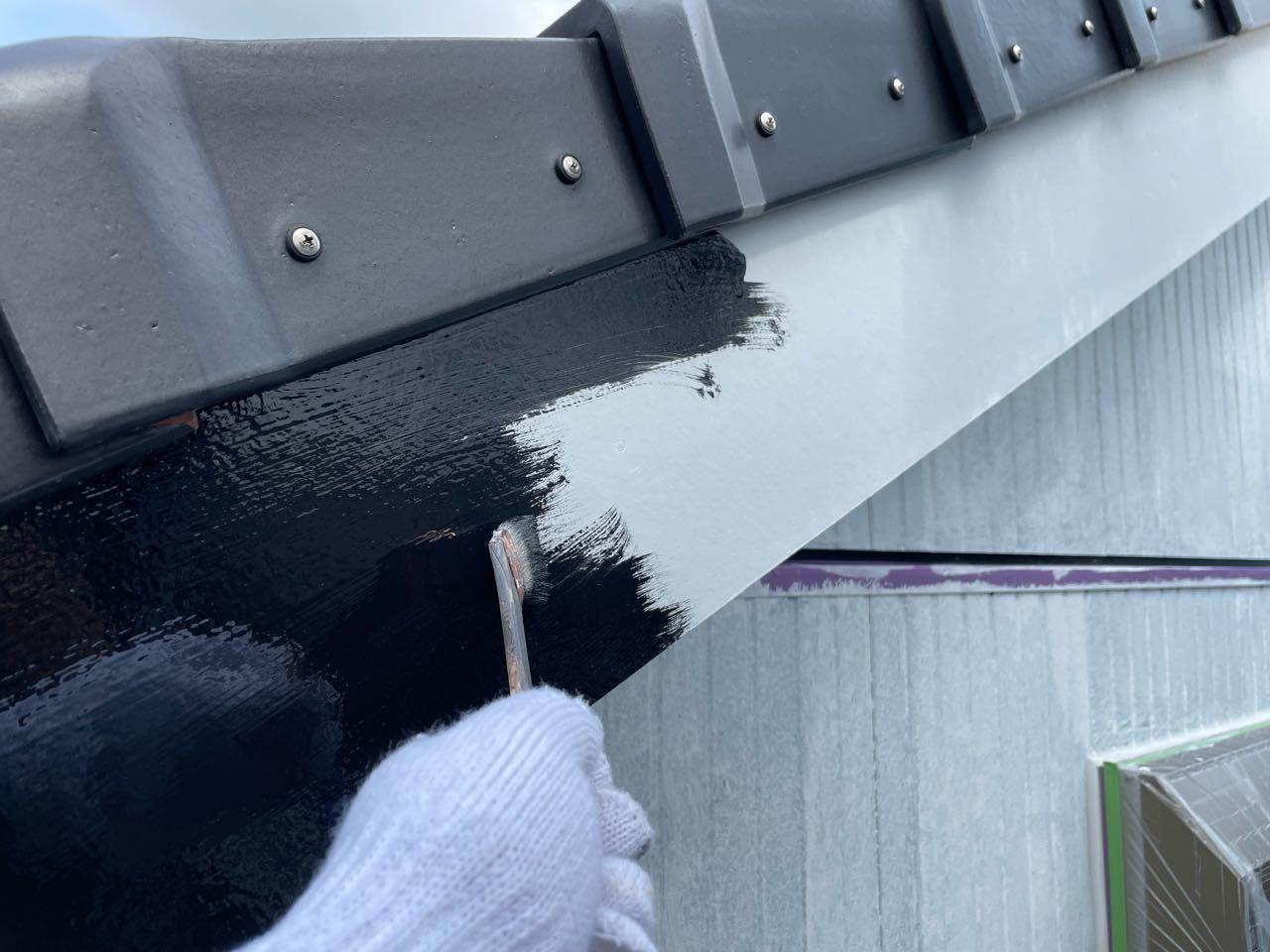 【破風・鼻隠し塗装】下塗り