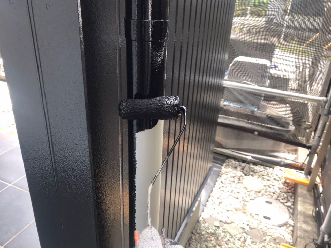 【雨樋塗装】下塗り