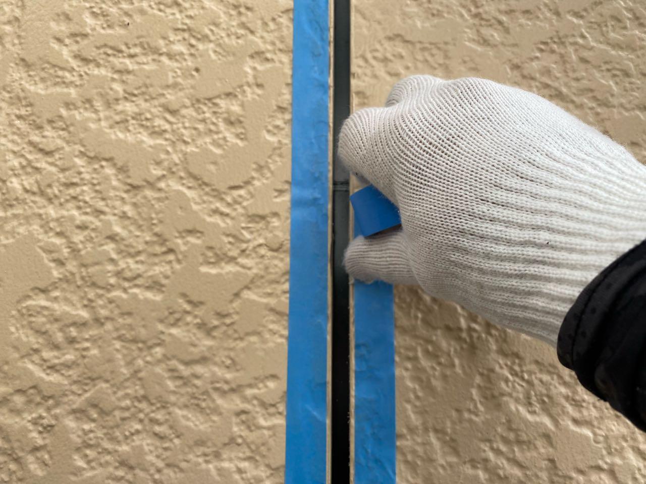 【シーリング工事】マスキング貼り