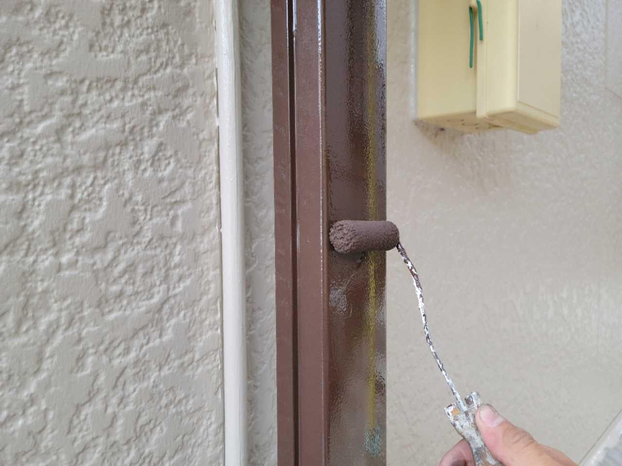 【雨樋塗装】上塗り