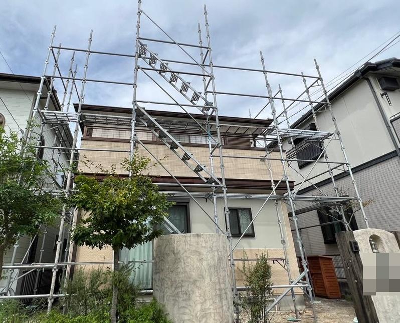 【足場設置工事】設置中