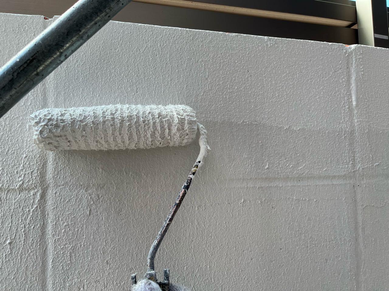 【擁壁塗装】仕上げ塗装2回目