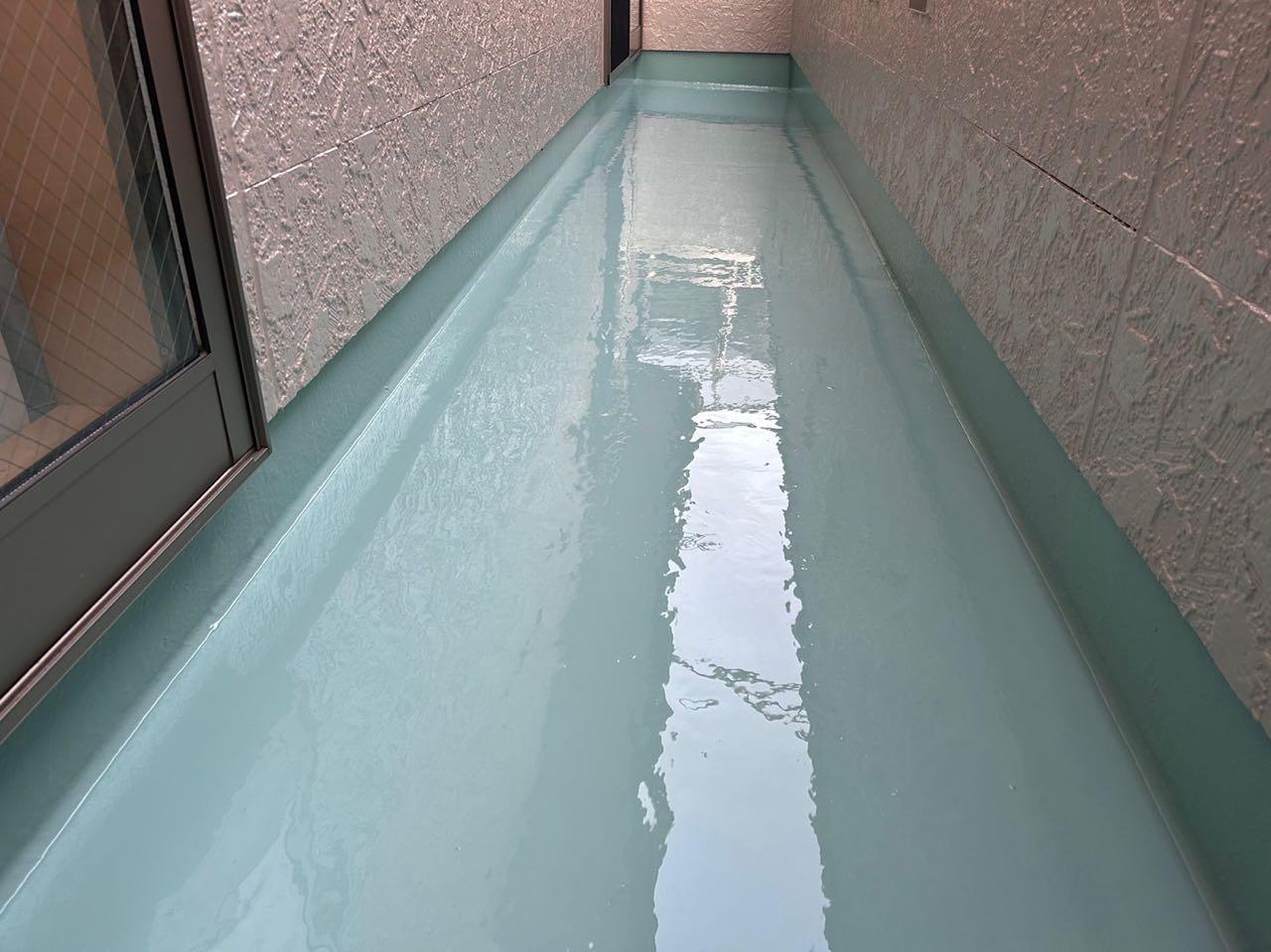 【防水工事】ウレタン防水塗布1回目