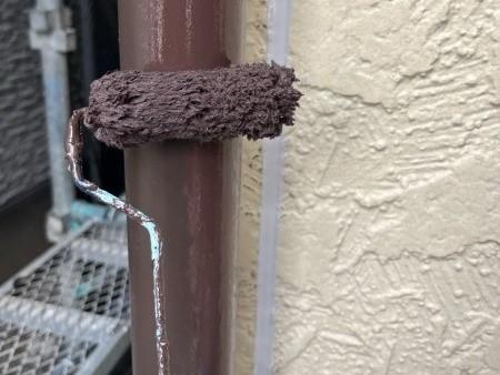 【雨樋塗装】下塗り