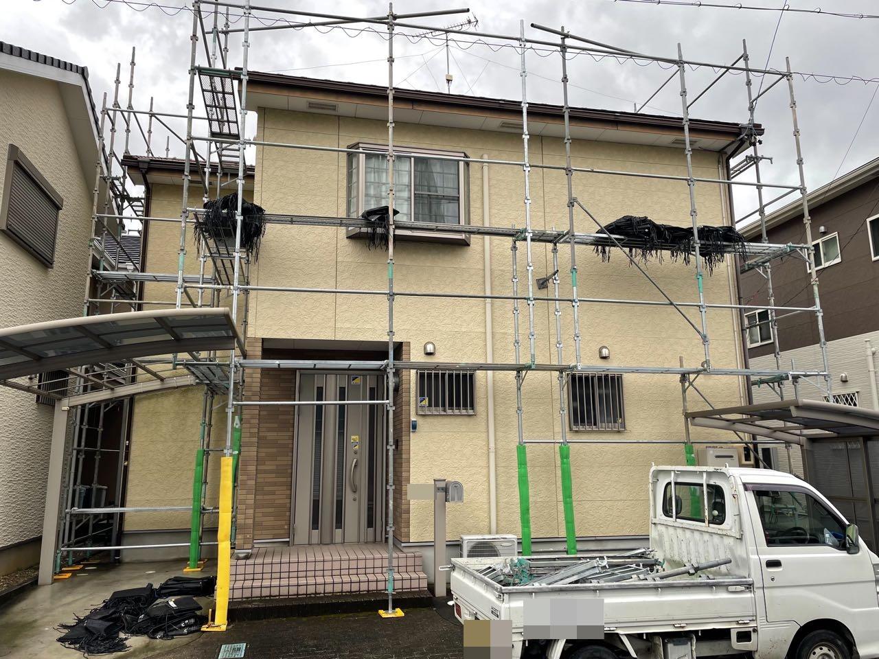 【足場設置工事】設置中