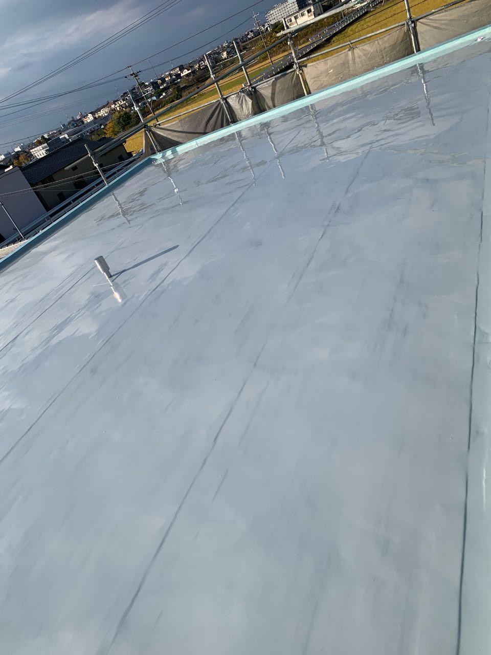 【防水工事】ウレタン防水塗布1回目