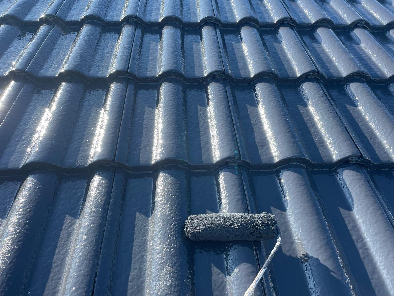 【屋根塗装】上塗り