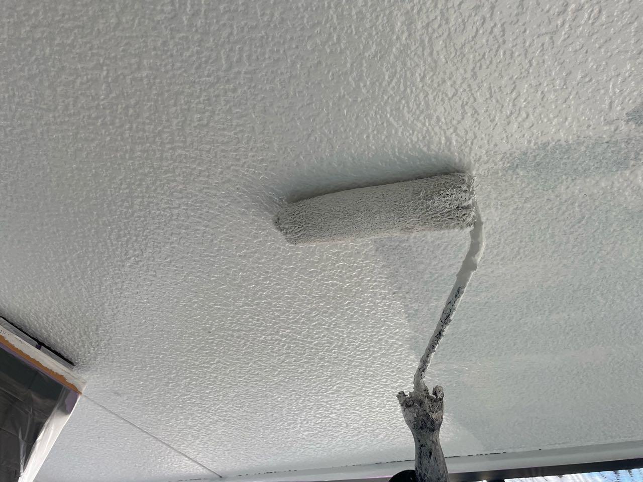 【軒天塗装】上塗り