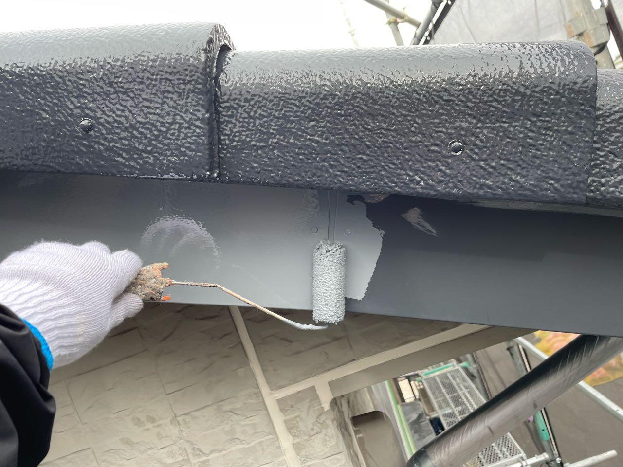 【破風・鼻隠し塗装】下塗り