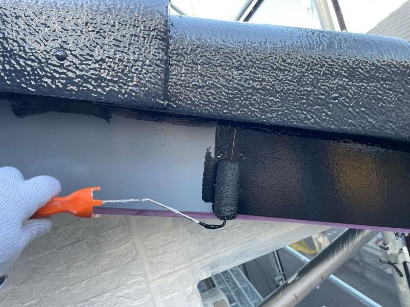 【破風・鼻隠し塗装】上塗り