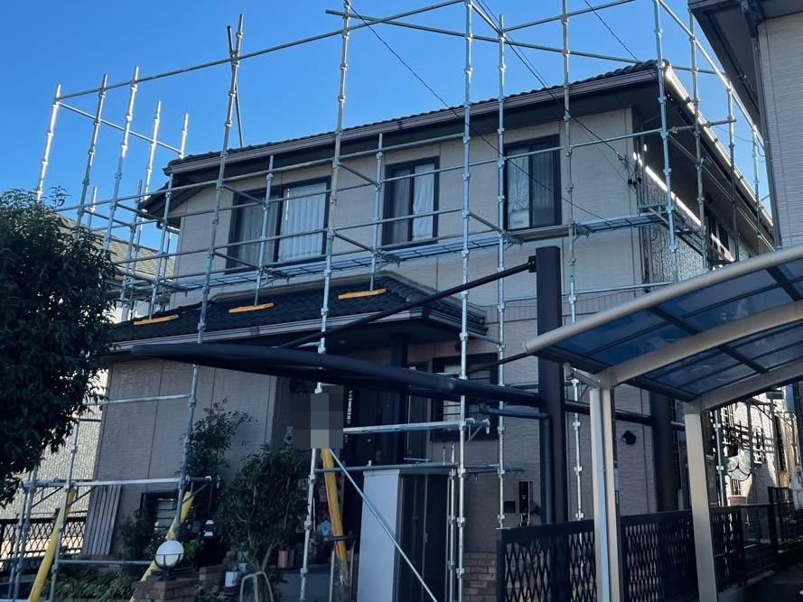【足場設置工事】設置中