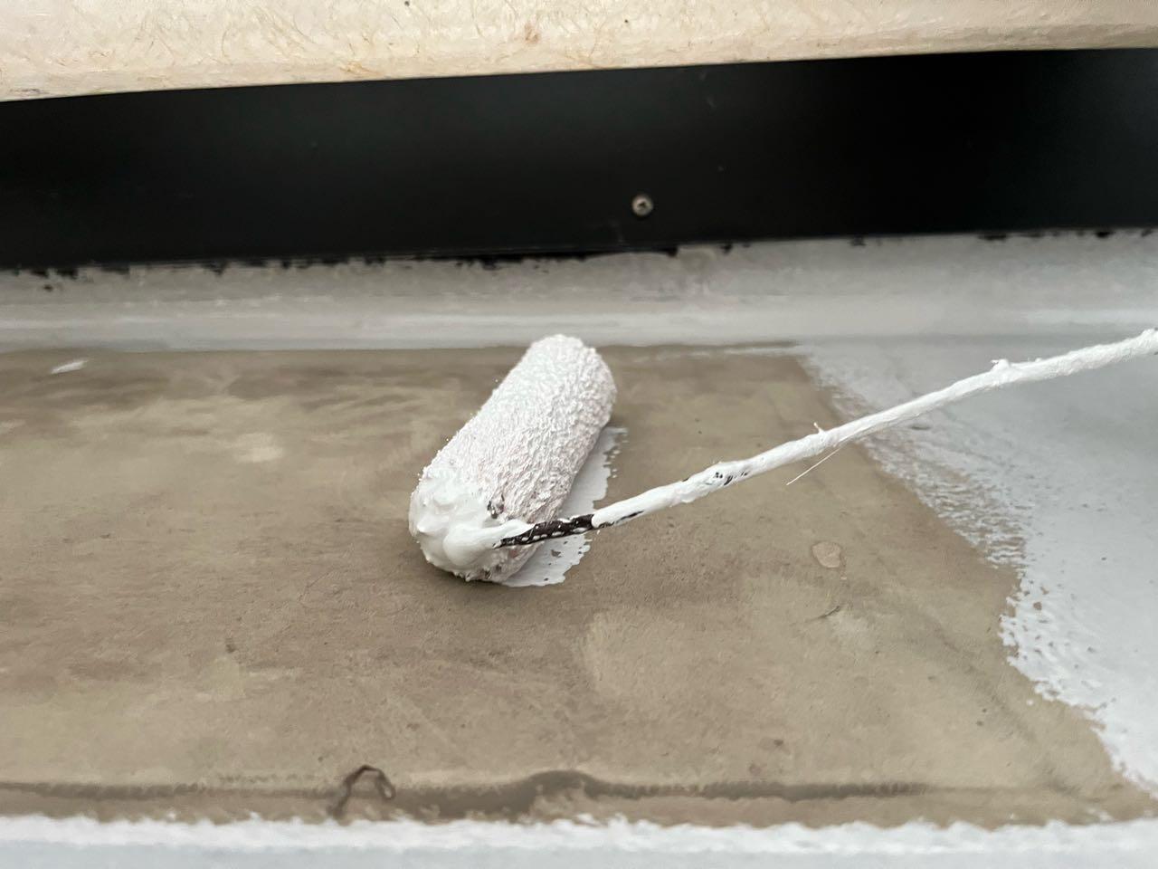 【庇塗装】下塗り