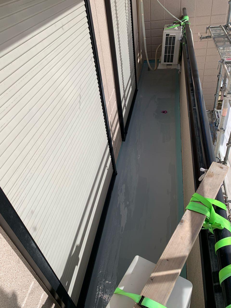 【防水工事】ウレタン防水塗布1回目