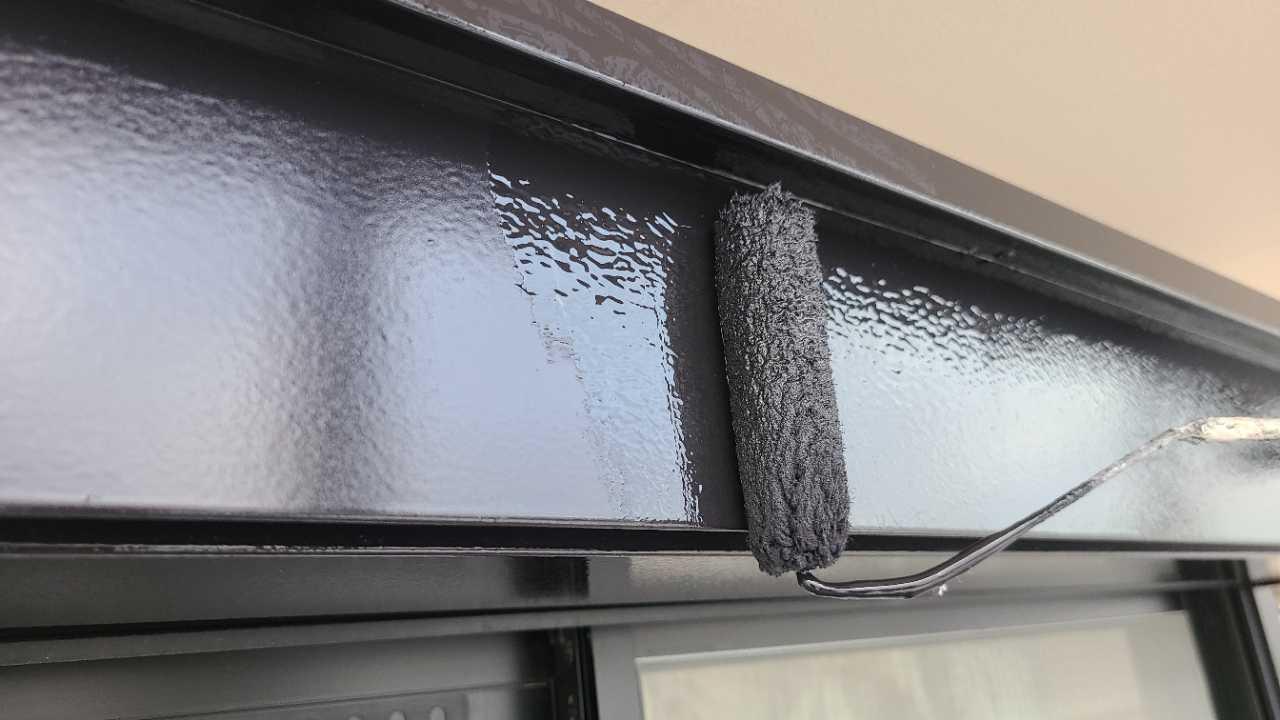 【シャッターボックス塗装】上塗り