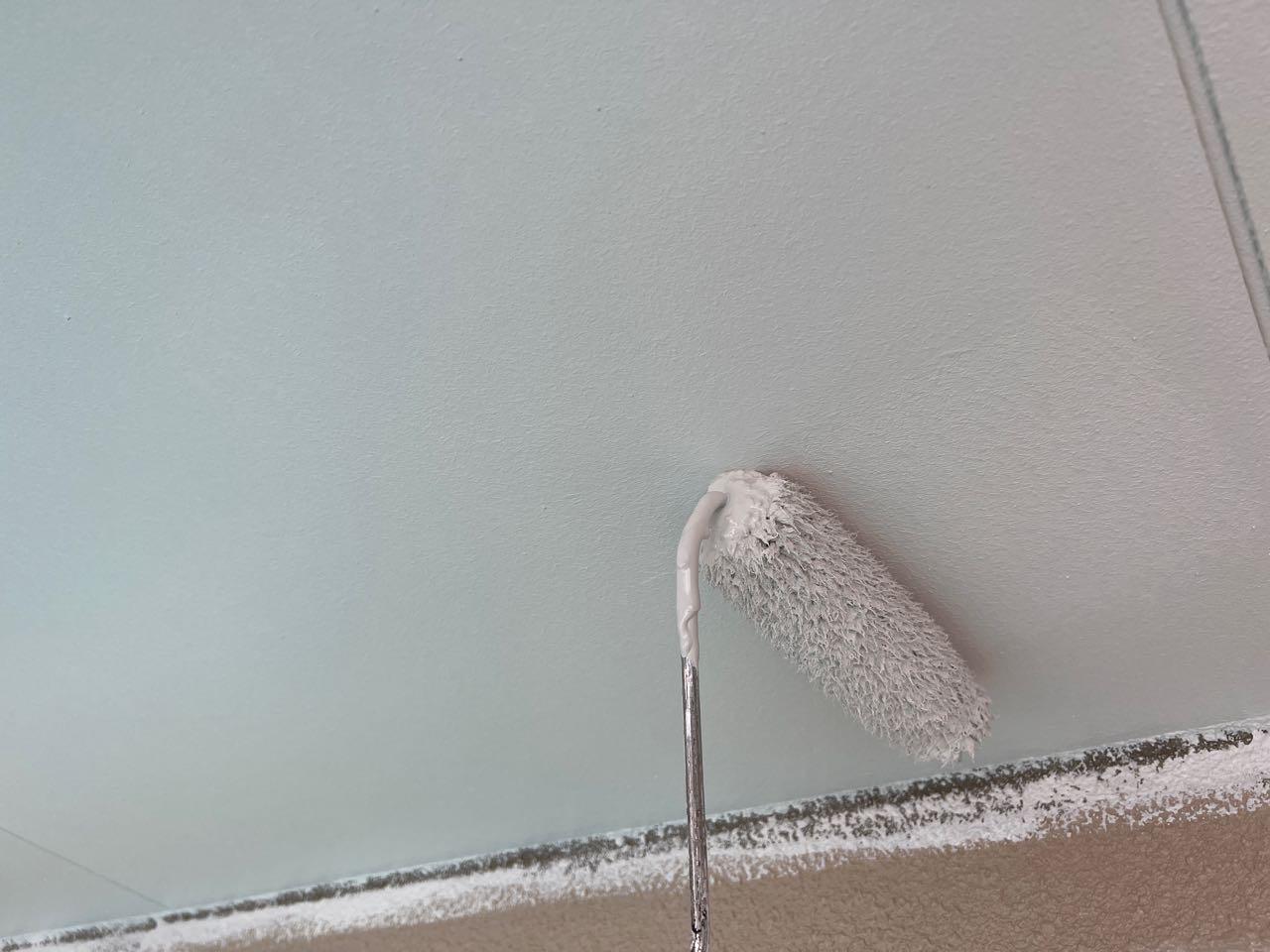 【軒天塗装】上塗り