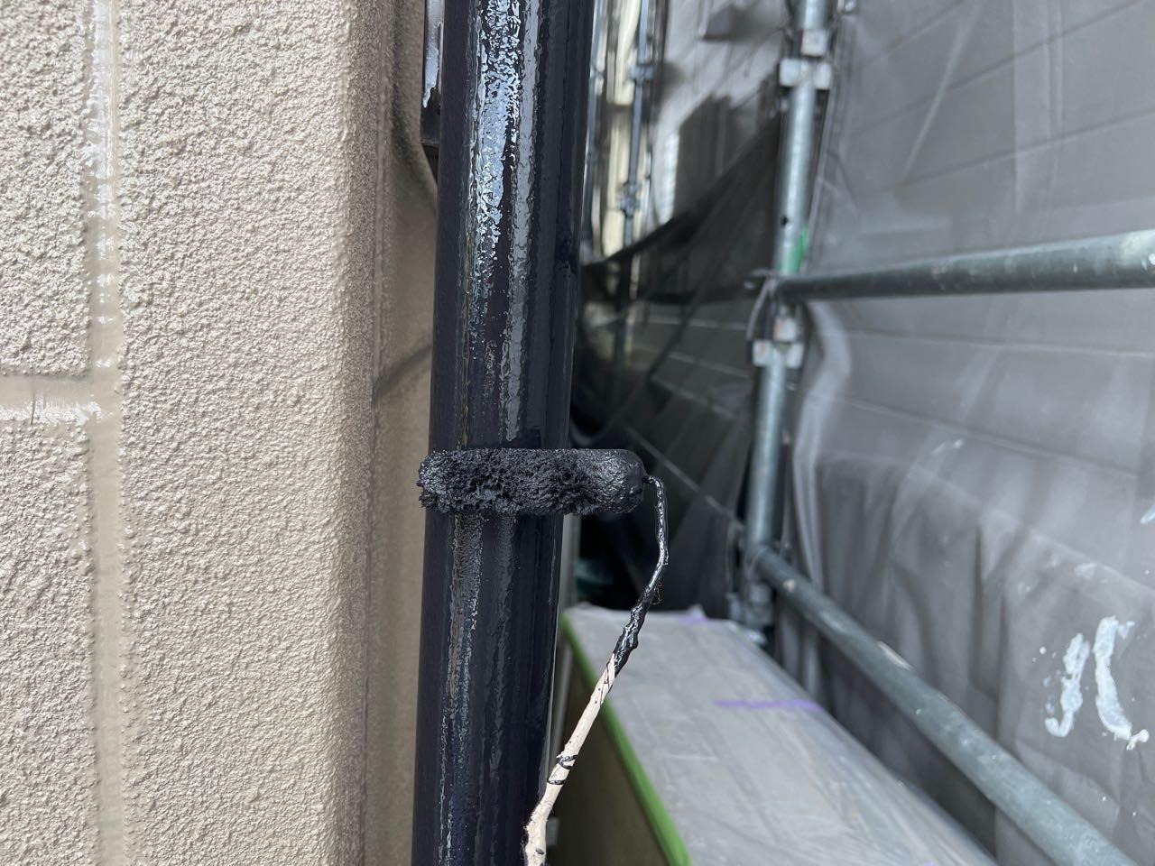 【雨樋塗装】下塗り