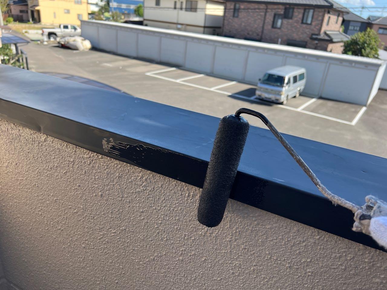 【笠木塗装】下塗り