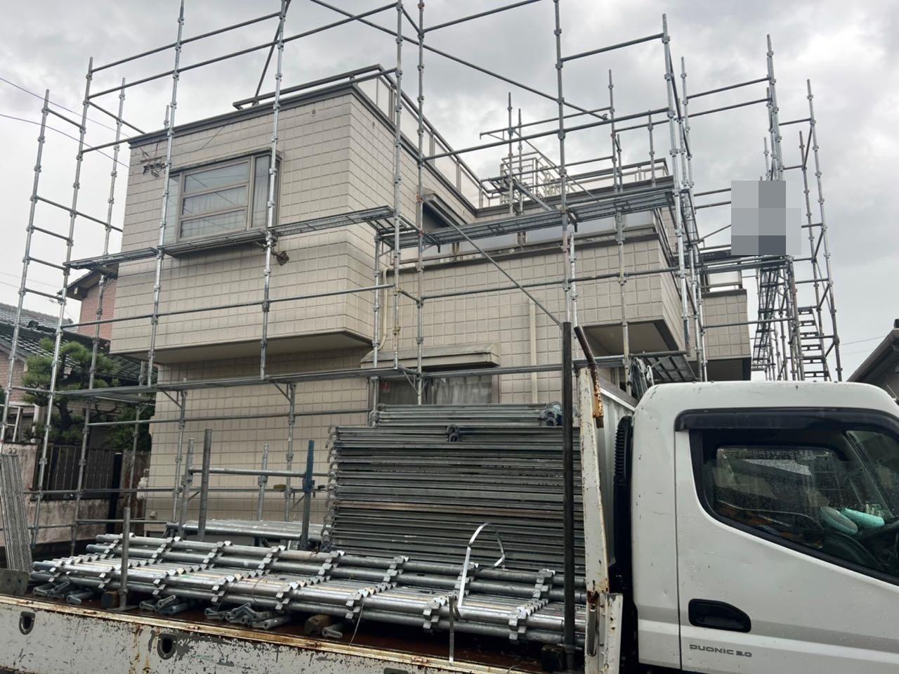 【足場設置工事】設置中