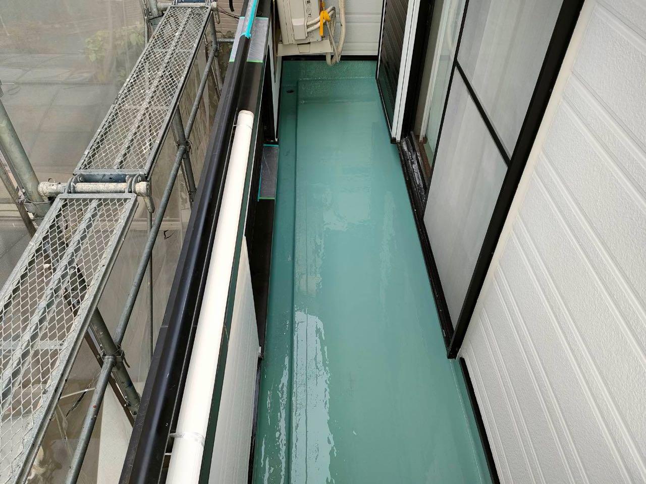 【防水工事】ウレタン防水塗布1回目