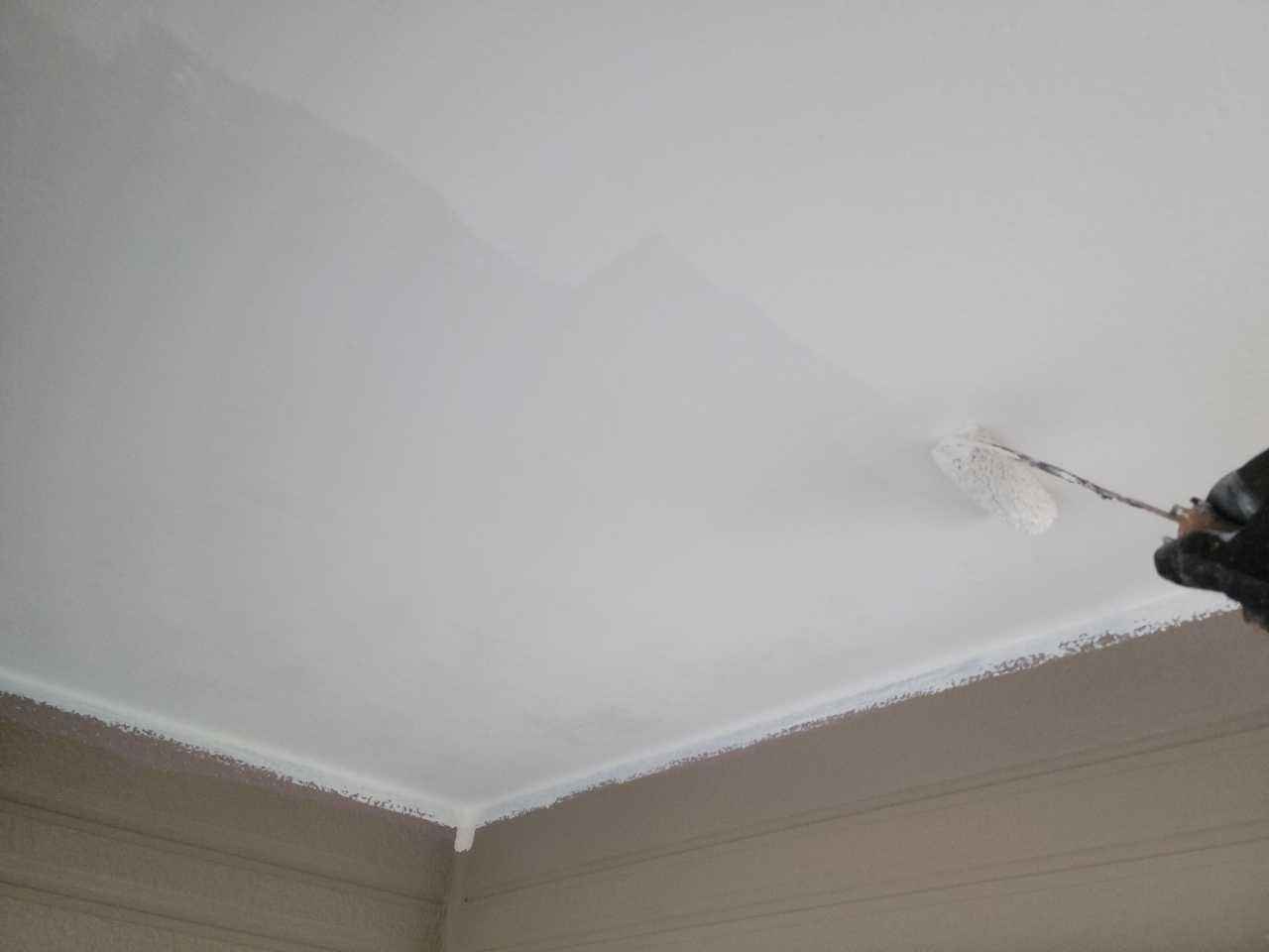 【軒天塗装】上塗り