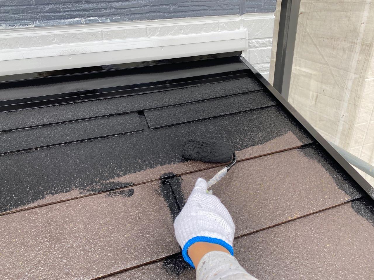 【屋根塗装】中塗り