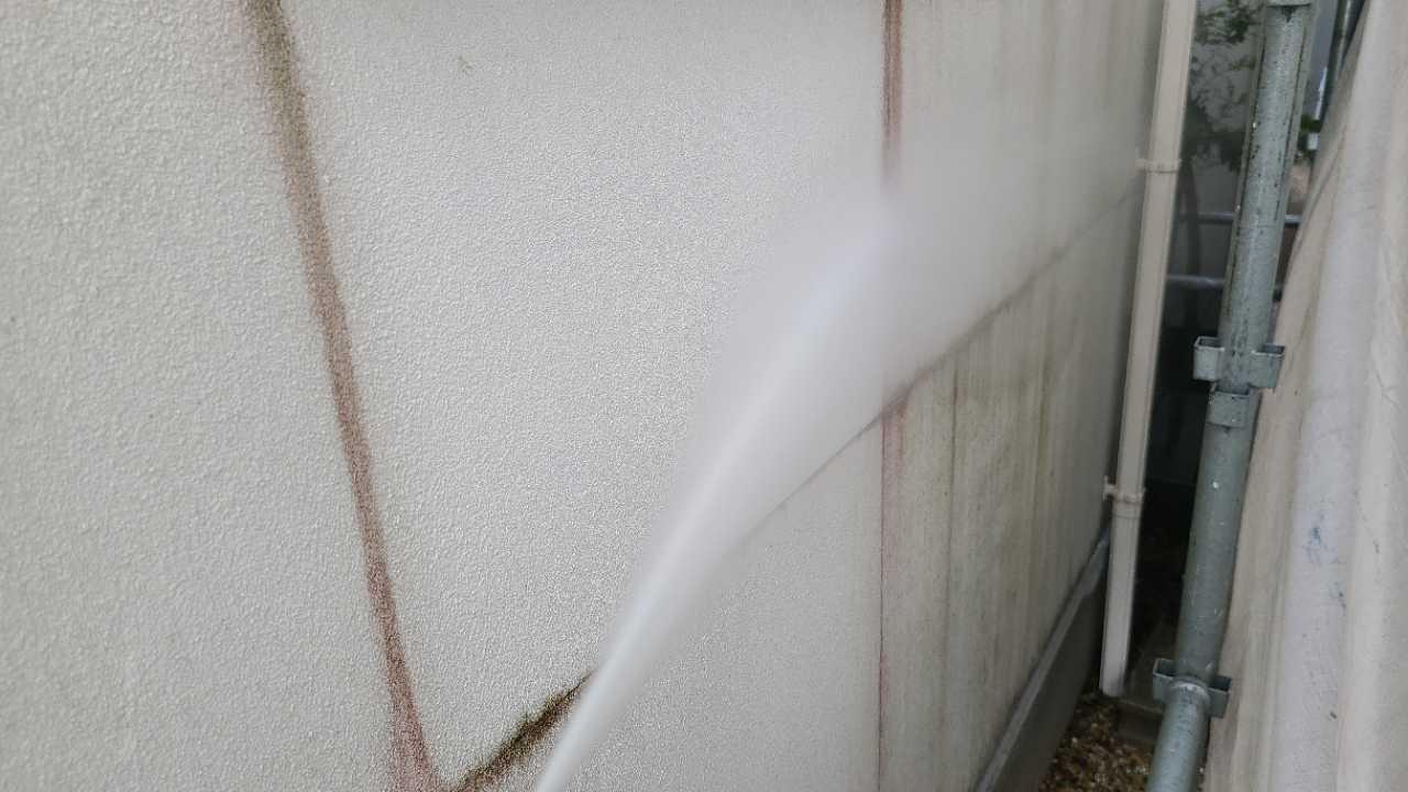 【外壁洗浄】バイオ洗剤塗布