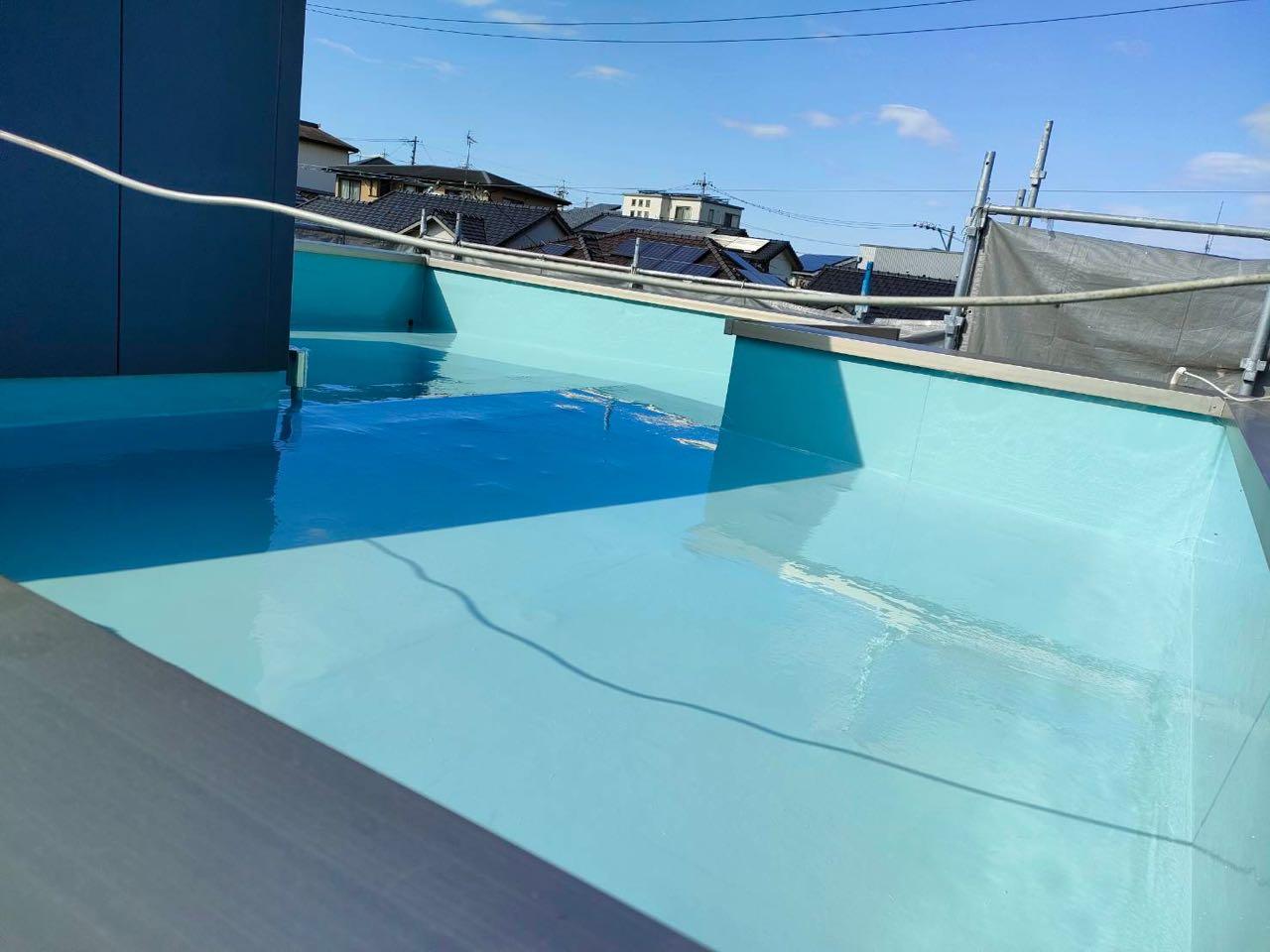 【防水工事】ウレタン防水塗布2回目