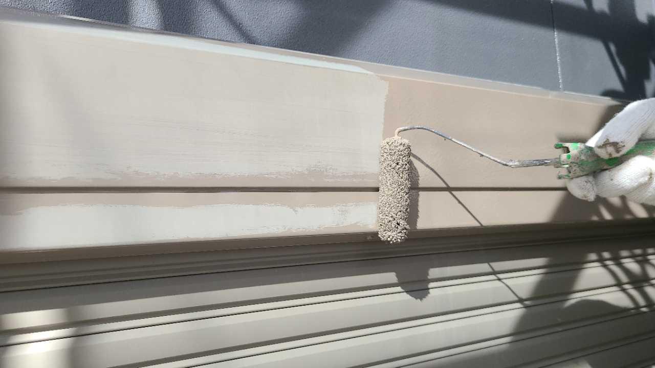 【シャッターボックス塗装】下塗り