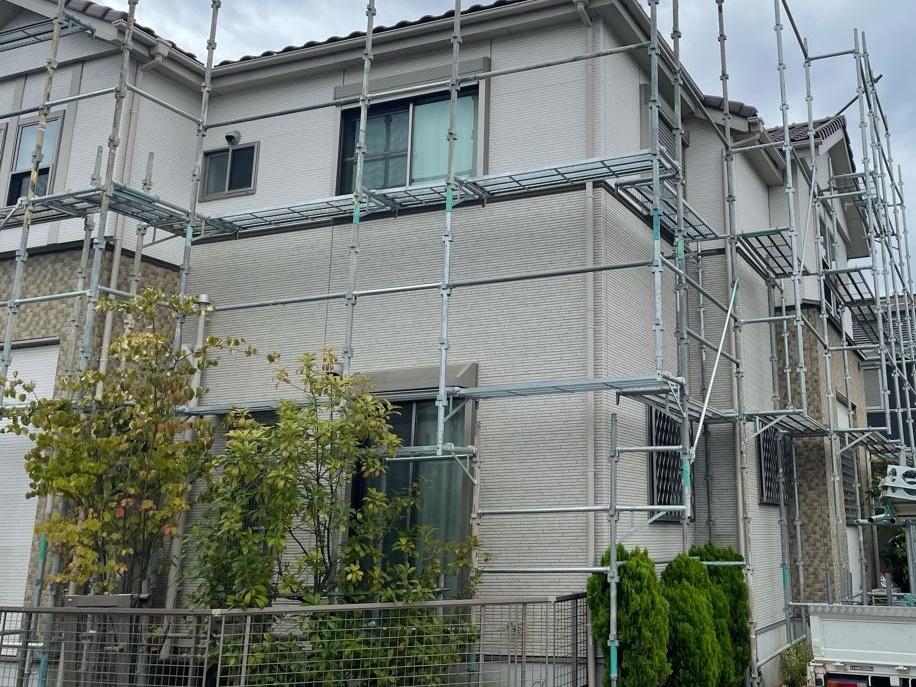 【足場設置工事】設置中