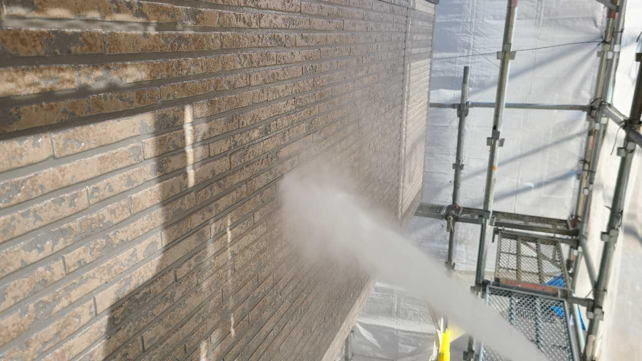 【外壁洗浄】バイオ洗剤塗布