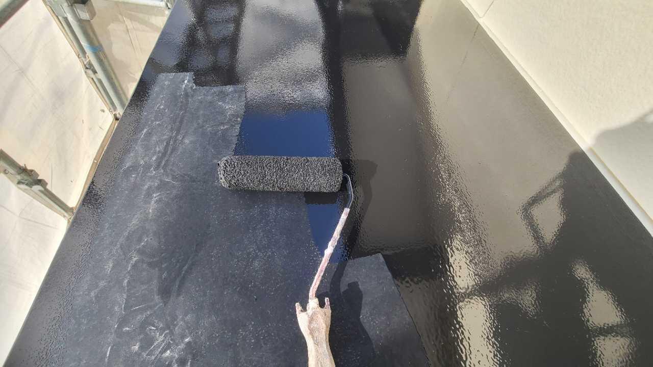 【庇塗装】下塗り