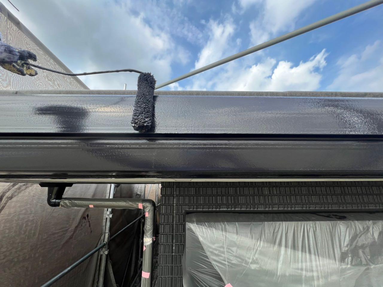 【雨樋塗装】下塗り