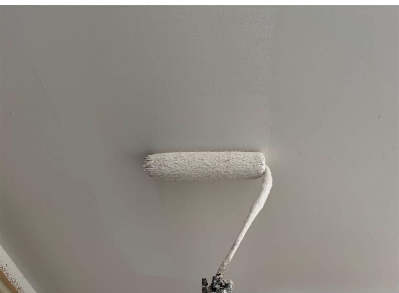 【軒天塗装】上塗り